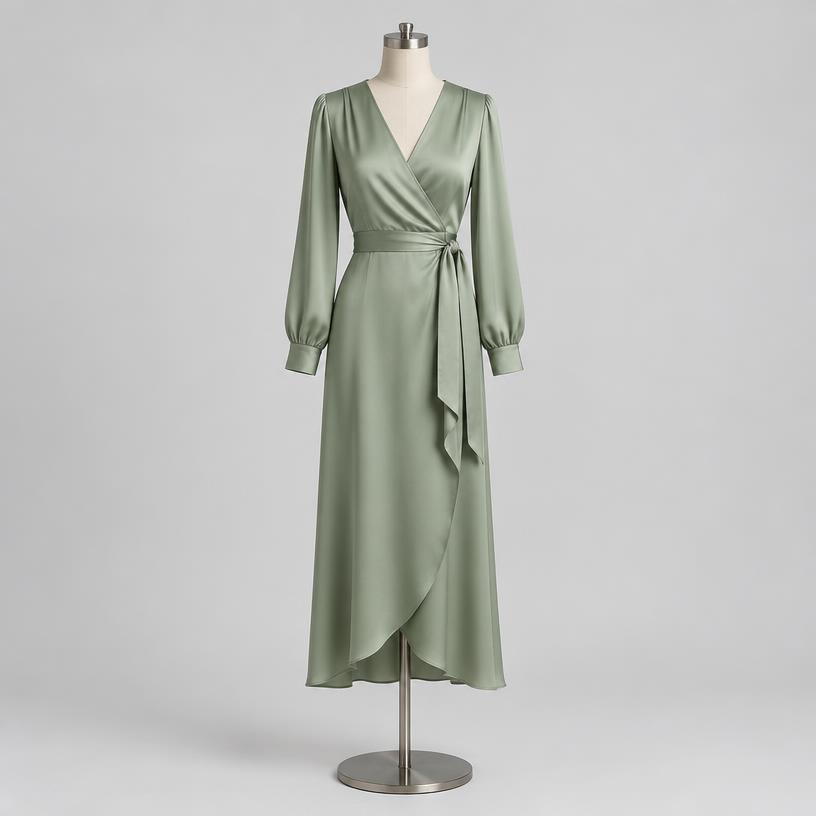 Silk wrap dress